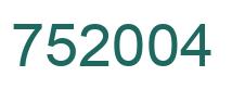 Number 752004 green image