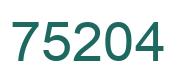 Number 75204 green image