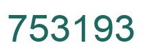 Number 753193 green image