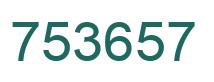 Number 753657 green image