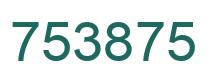 Number 753875 green image