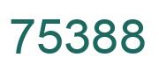 Number 75388 green image