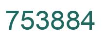 Number 753884 green image