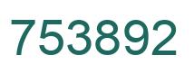Number 753892 green image