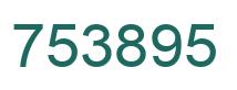 Number 753895 green image