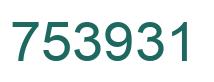 Number 753931 green image