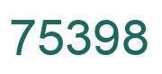 Number 75398 green image