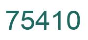 Number 75410 green image