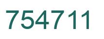 Number 754711 green image