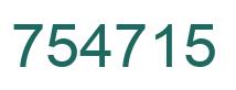 Number 754715 green image