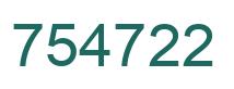 Number 754722 green image