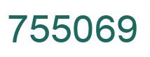 Number 755069 green image