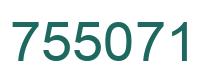 Number 755071 green image