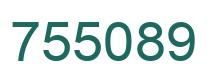 Number 755089 green image