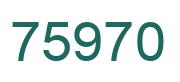Number 75970 green image