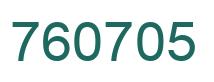 Number 760705 green image