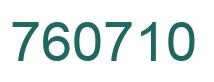 Number 760710 green image