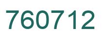 Number 760712 green image