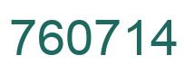 Number 760714 green image