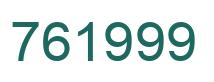 Number 761999 green image