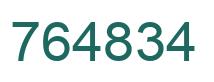 Number 764834 green image