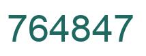 Number 764847 green image