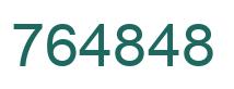Number 764848 green image