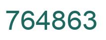 Number 764863 green image