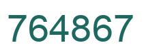 Number 764867 green image