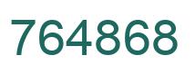 Number 764868 green image