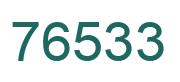 Number 76533 green image