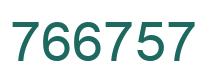 Number 766757 green image