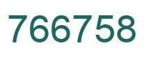 Number 766758 green image