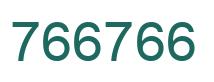 Number 766766 green image