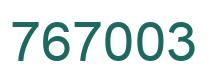 Number 767003 green image
