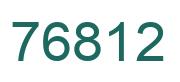 Number 76812 green image