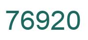 Number 76920 green image