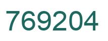 Number 769204 green image