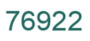 Number 76922 green image