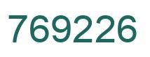 Number 769226 green image