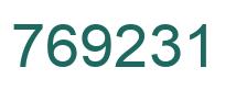 Number 769231 green image