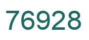 Number 76928 green image