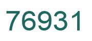 Number 76931 green image