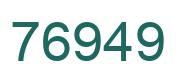 Number 76949 green image