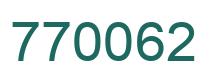 Number 770062 green image