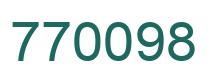 Número 770098 imagen verde