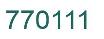 Número 770111 imagen verde
