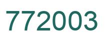 Number 772003 green image