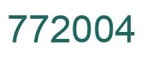 Number 772004 green image