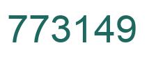 Number 773149 green image
